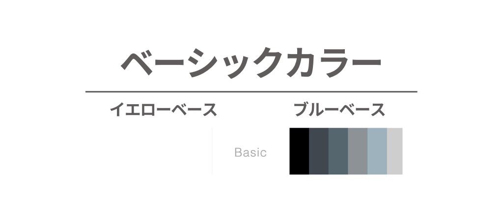 イエローべ―スとブルーベース（グレー）